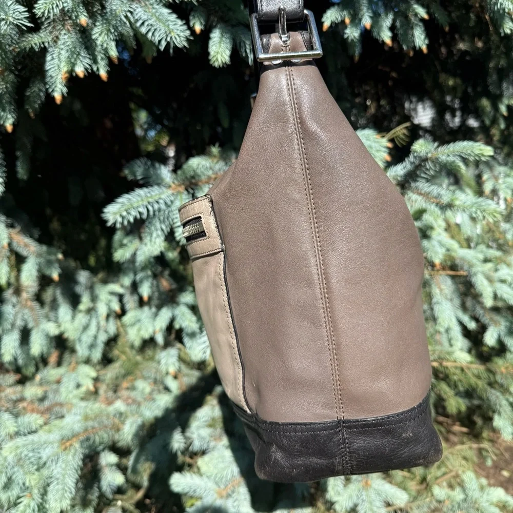 COACH Legacy Colorblock Multi Tan Brown Black LRG Crossbody Tote Bag 19995‎